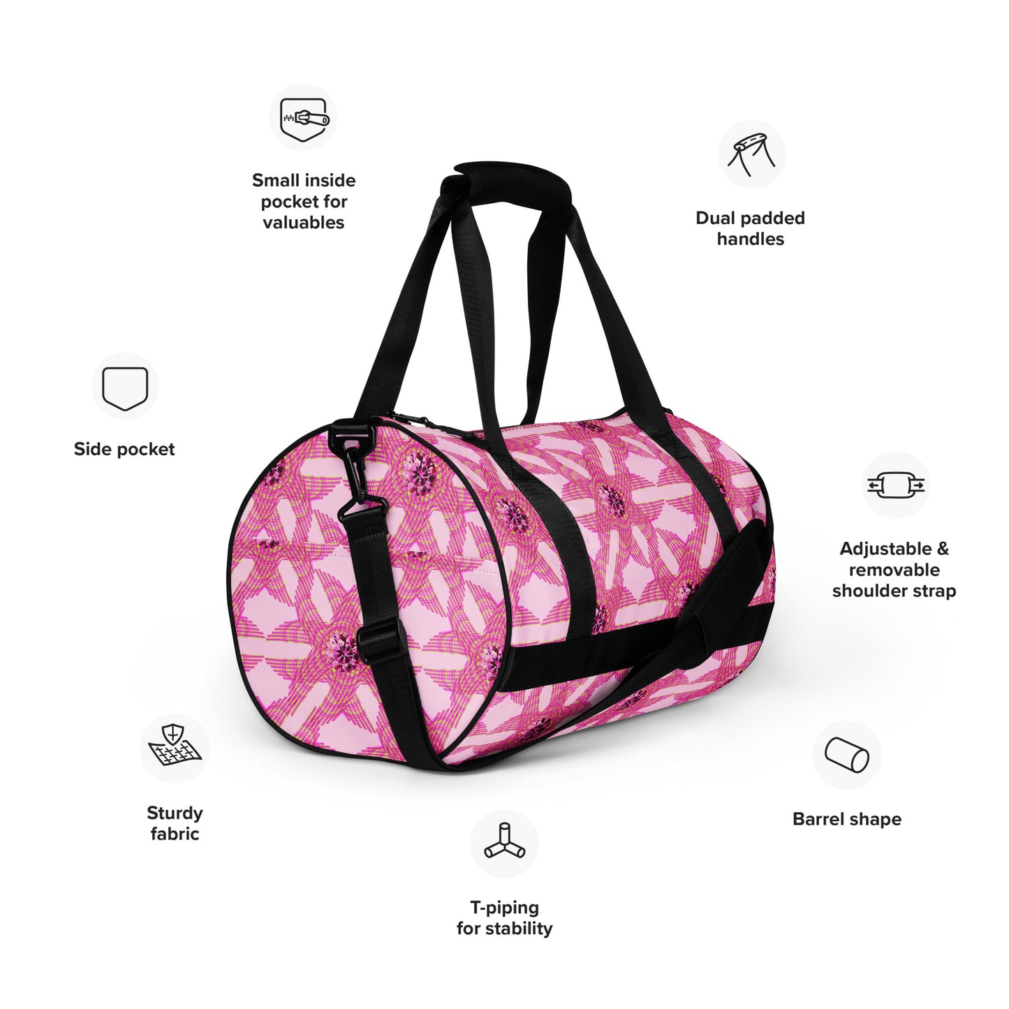 Galactic Flower Gym Bag